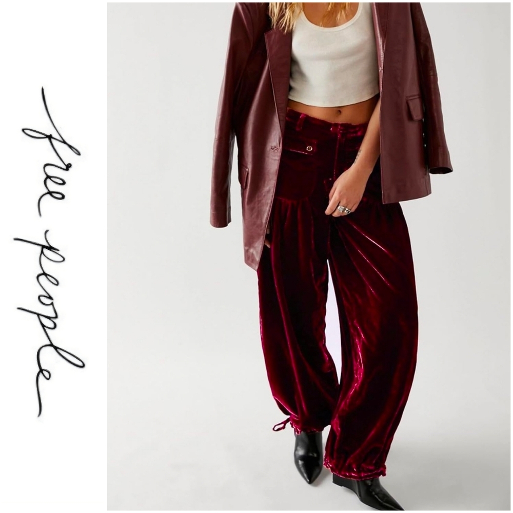 NWT Free People We The Free  Lotus Velvet Pants 26